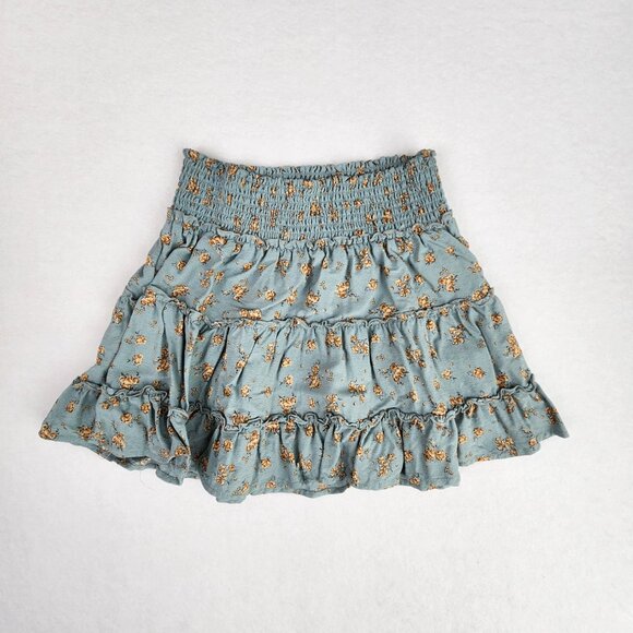 Garage Floral Mini Skirt Size Small Blue - Picture 4 of 8